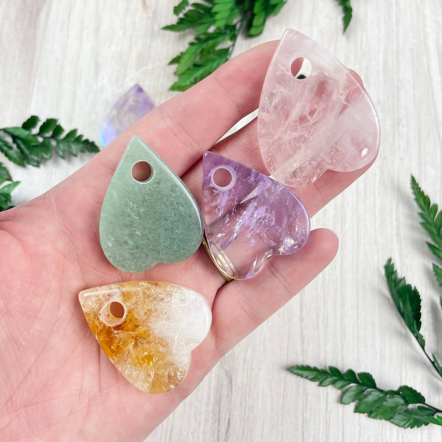 Gemstone Planchette Carving: Amethyst
