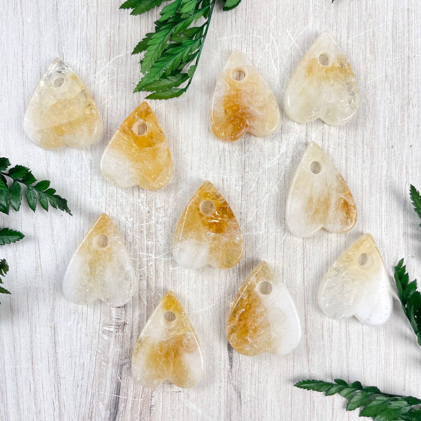 Gemstone Planchette Carving: Citrine