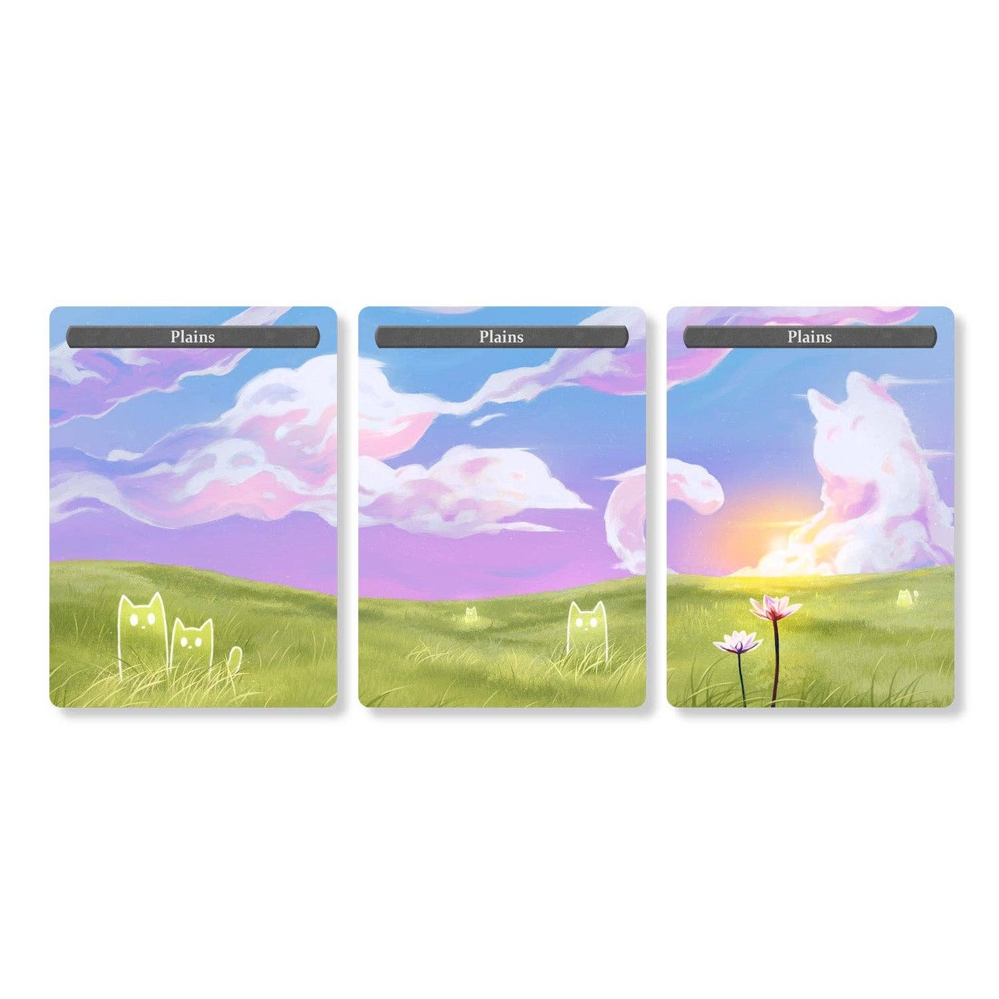 ManaCat Plains - Land Proxy Set: ManaCat Plains - One Set (3 cards)