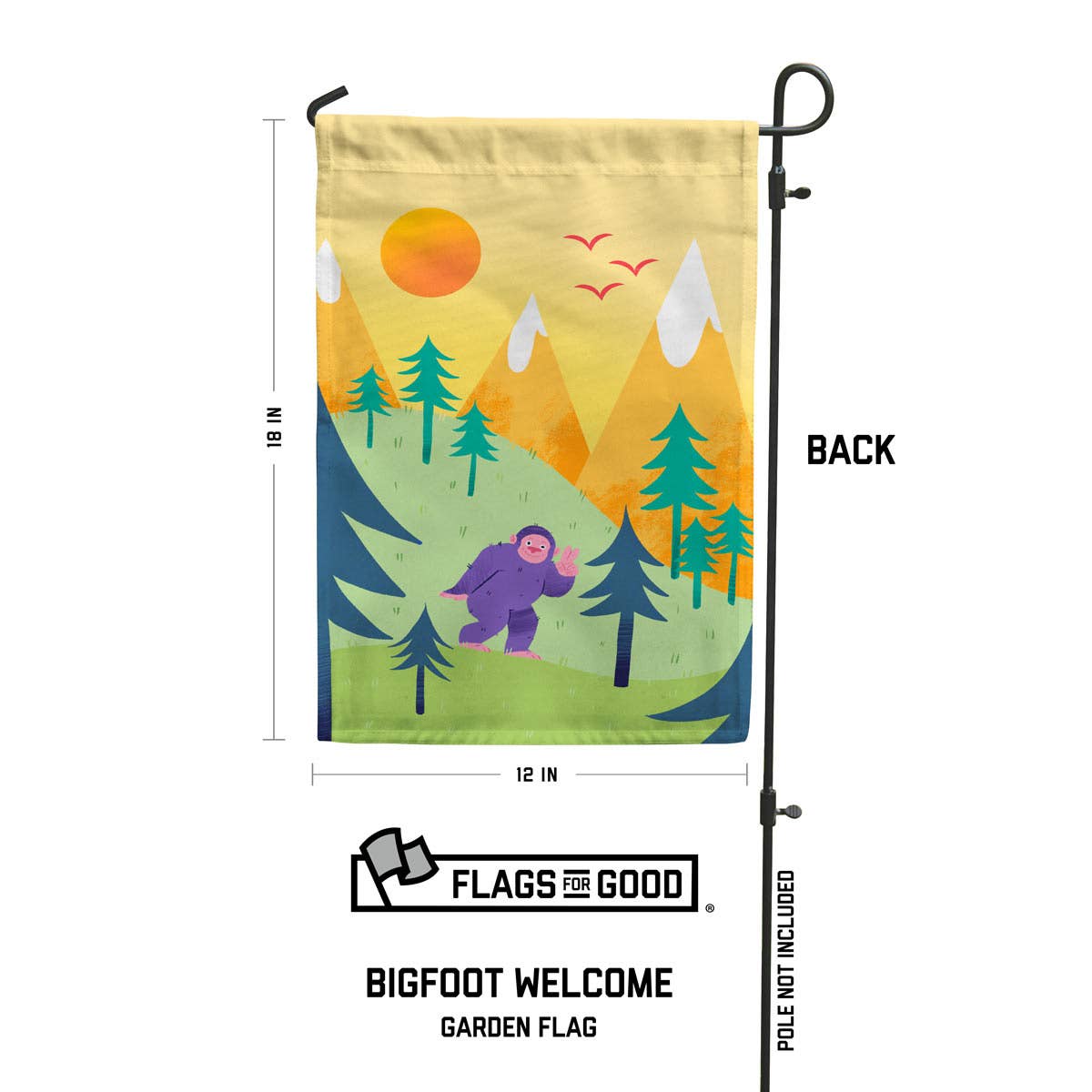 Bigfoot "Welcome" Garden Flag