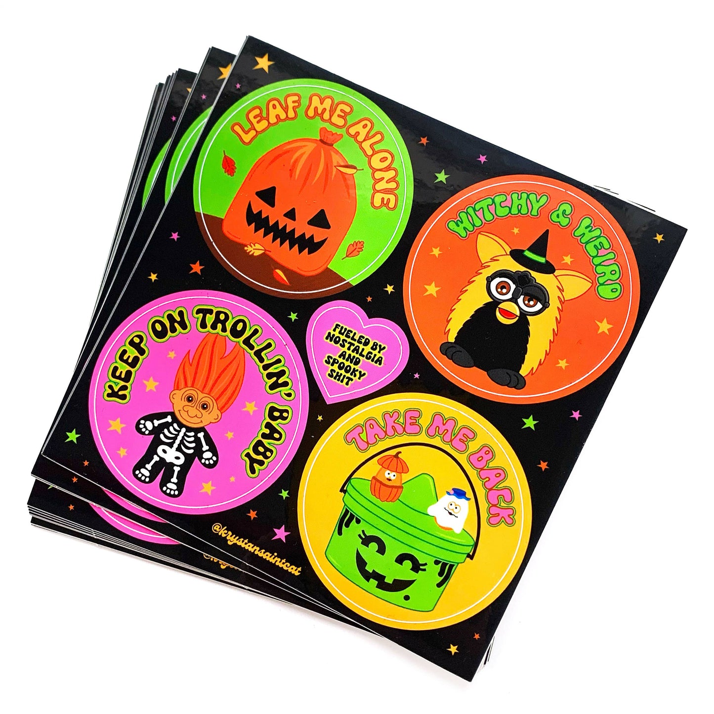 Spooky Nostalgia Halloween 80s 90s Vinyl Sticker Sheet