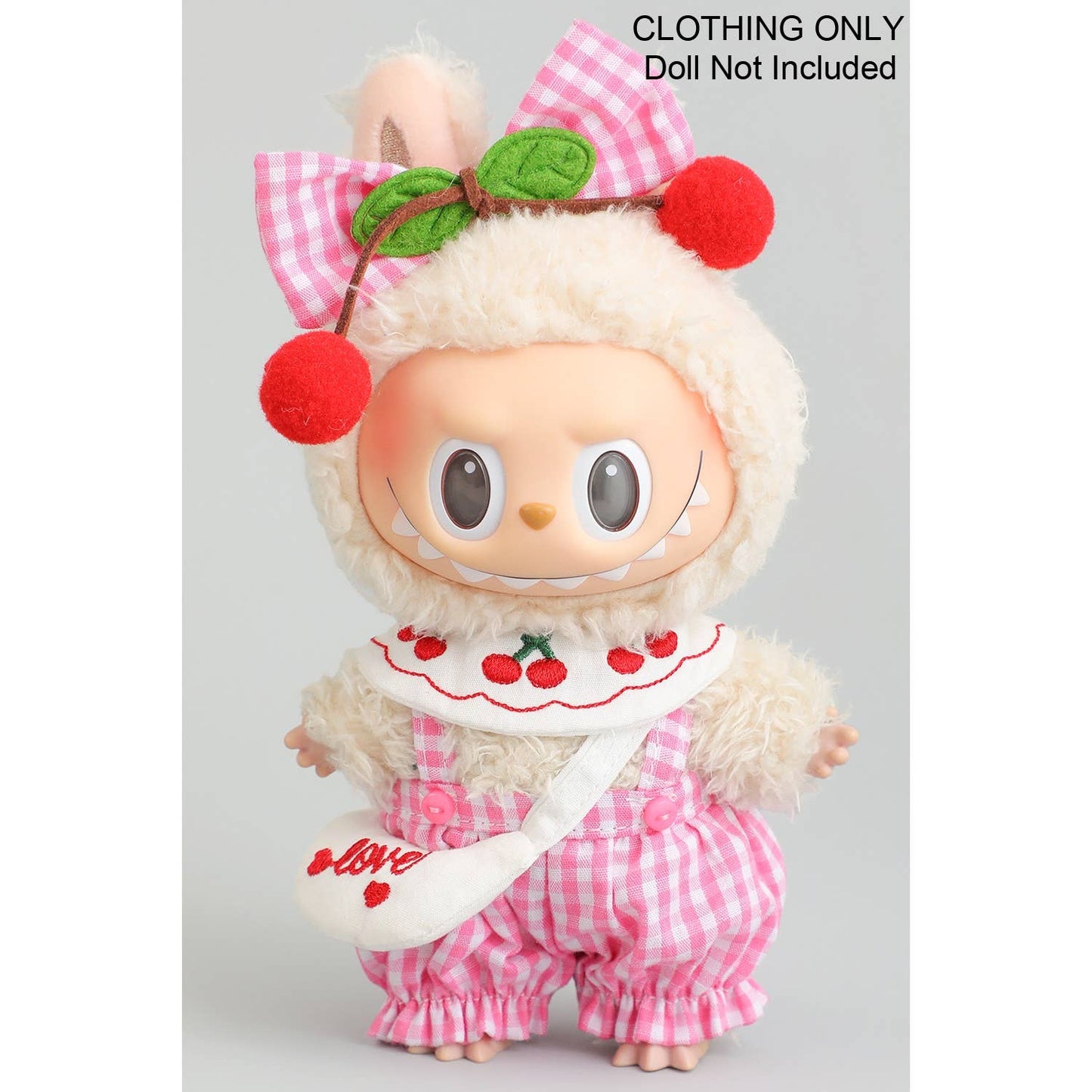 CHERY THEMED LABUBU OUTFIT WITH BOW: Green / 1 SIZE