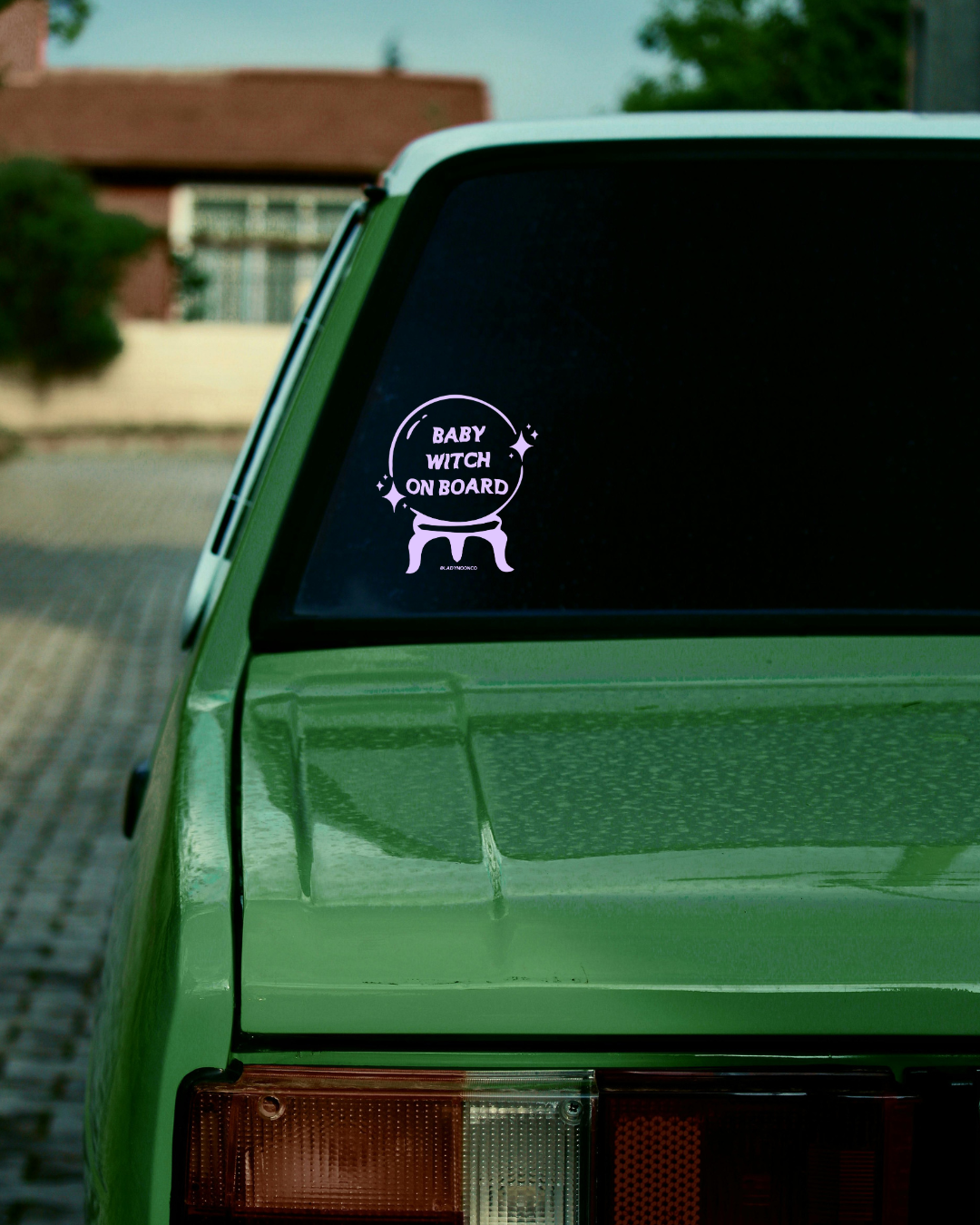 Baby Witch On Board Car Decal