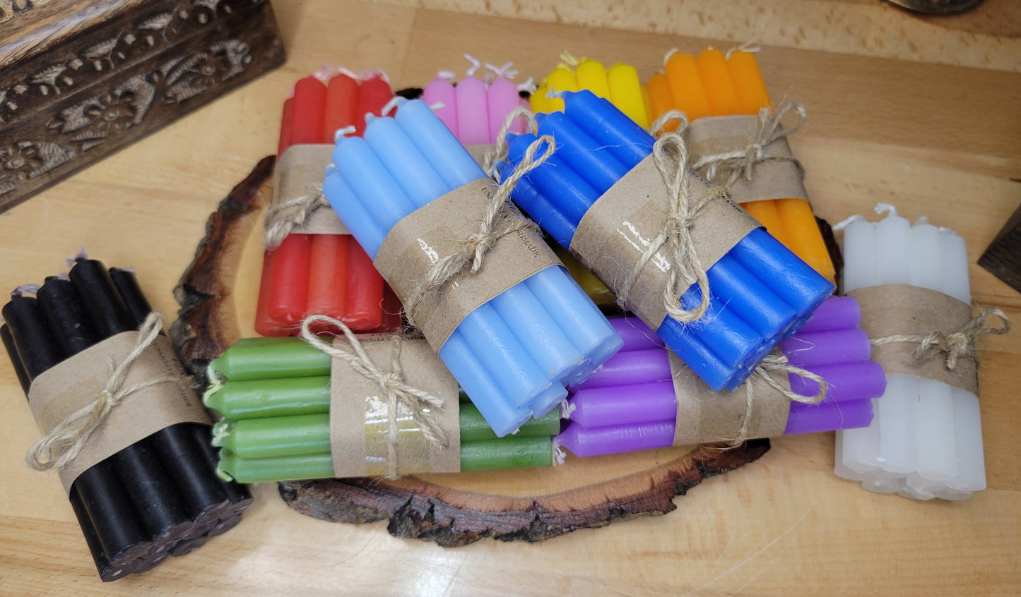 Pack of 10 colored spell candles, Chime Candle 4 Inches: White