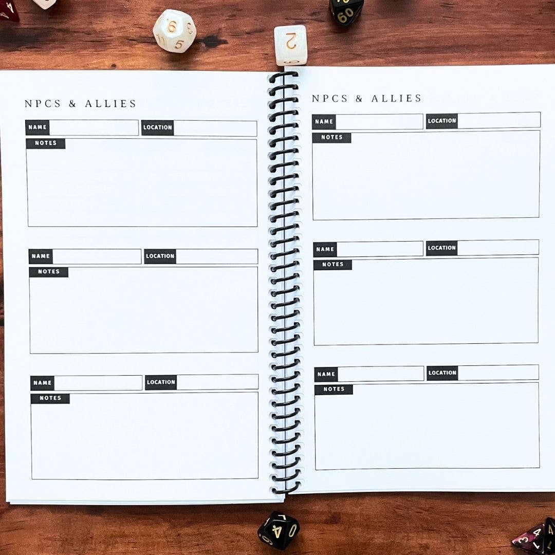 5e Player Campaign Journal for Dungeons and Dragons (D&D)