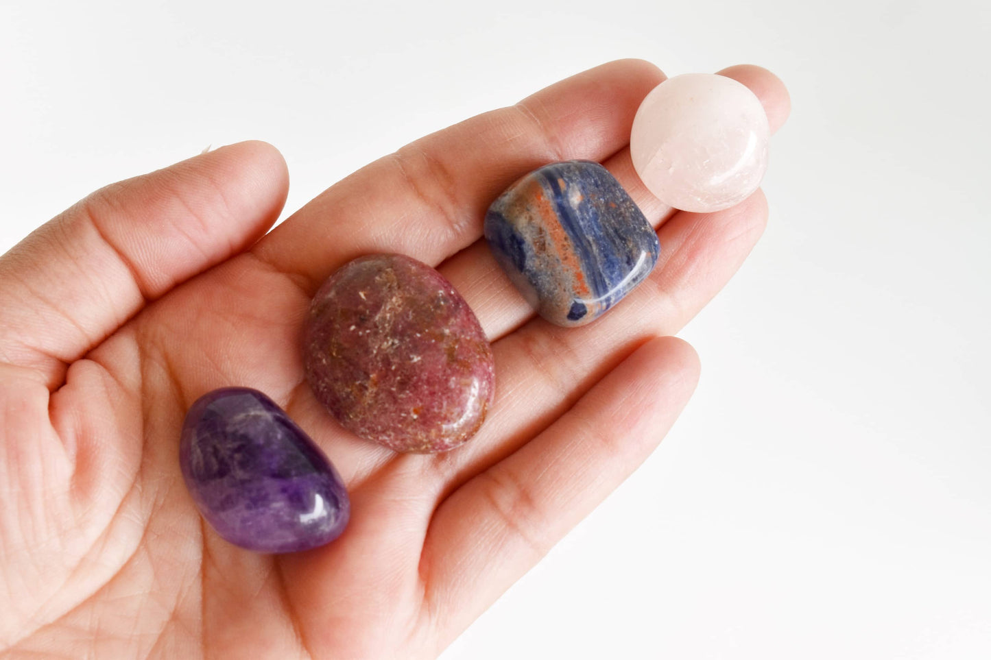 Attracting LOVE Crystal Set, Crystal Healing Love Gift Kit: SET2 (Tumbles+ Bracelet)