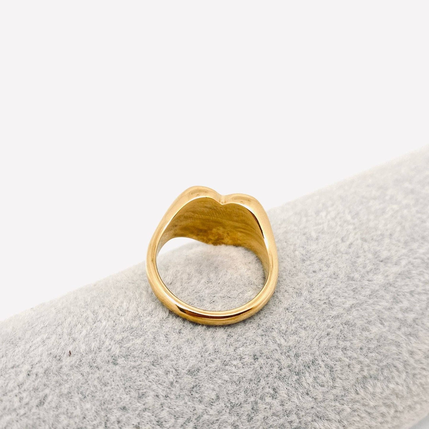 "SELF LOVE CLUB" Heart Shaped 18K Gold Plated Rings - FGS: 7