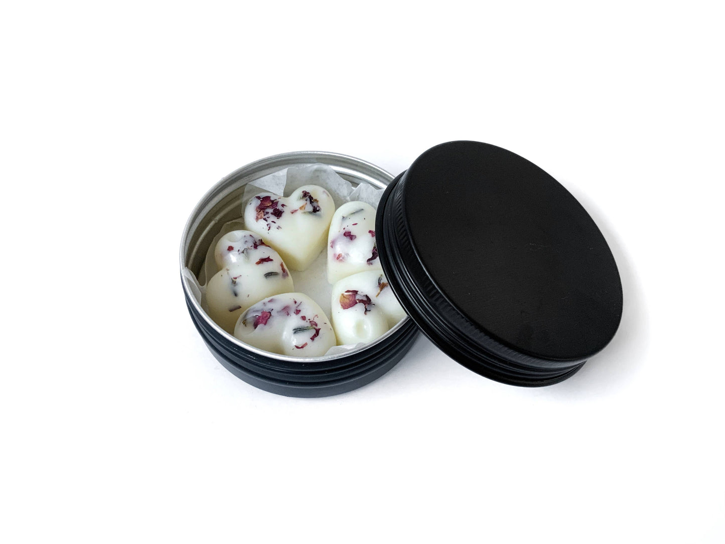 Mini Heart Lotion Bars - Set of 5 - Christmas Gifts: Labeled as pictured / Lavender (Rose Petals)