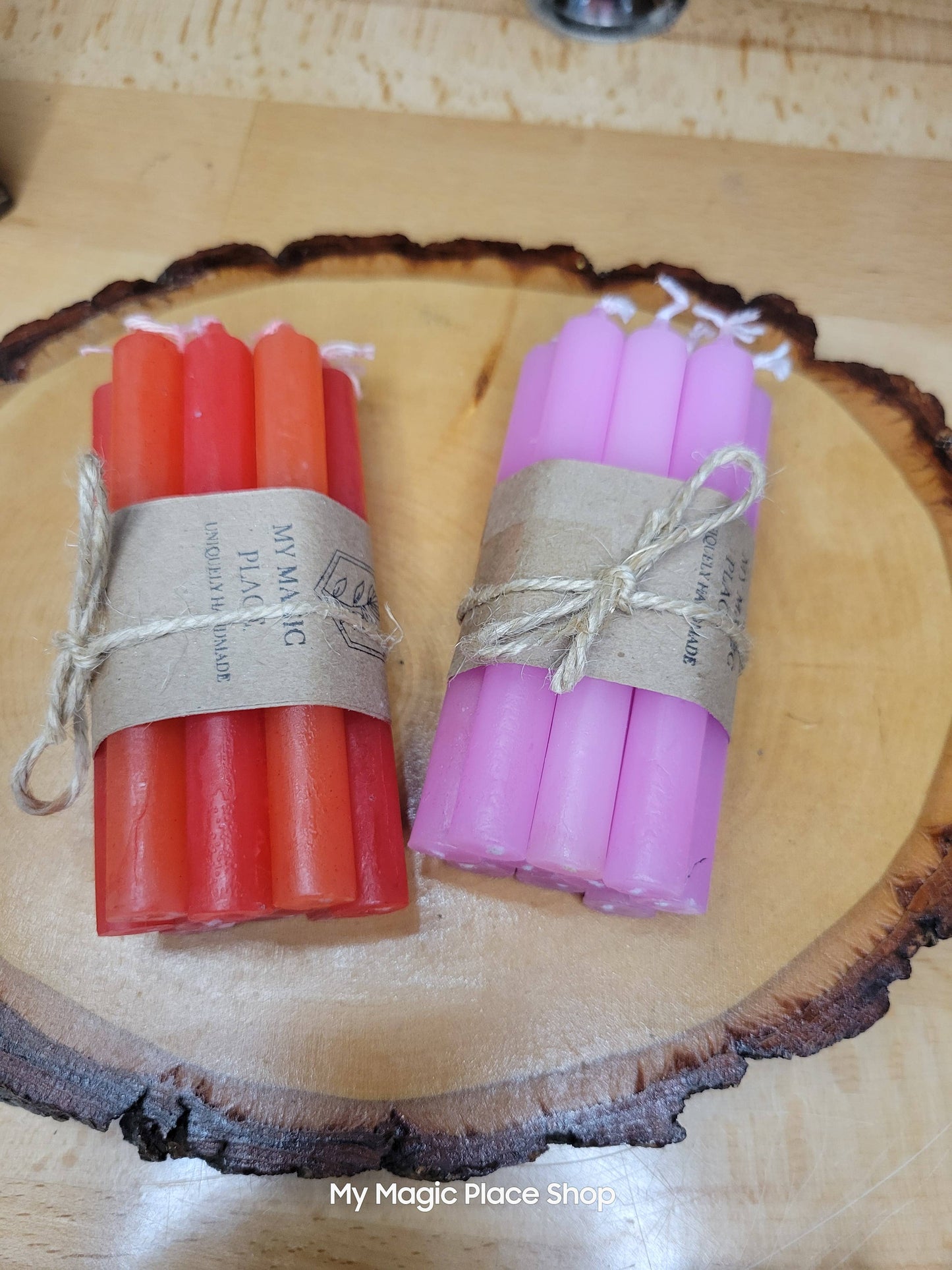 Pack of 10 colored spell candles, Chime Candle 4 Inches: White
