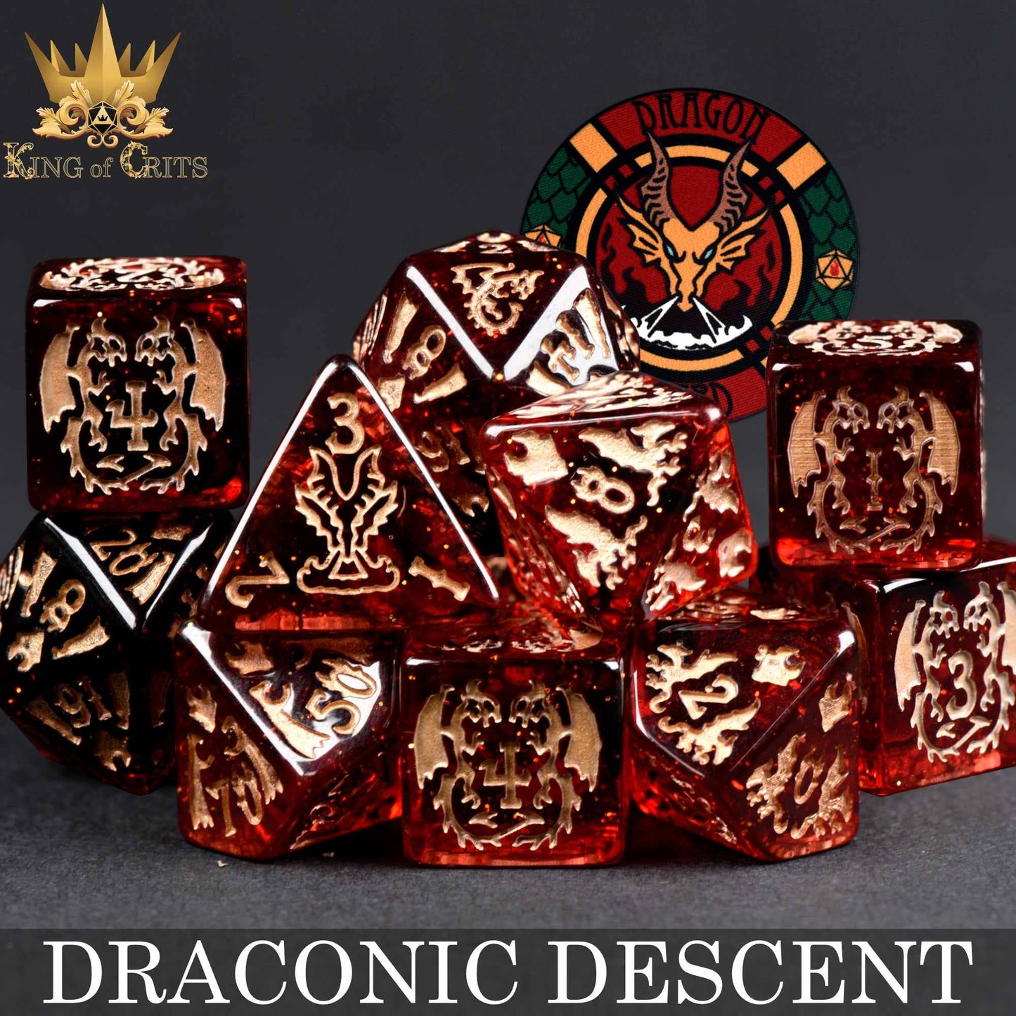 Draconic Descent - 11 Dice Set
