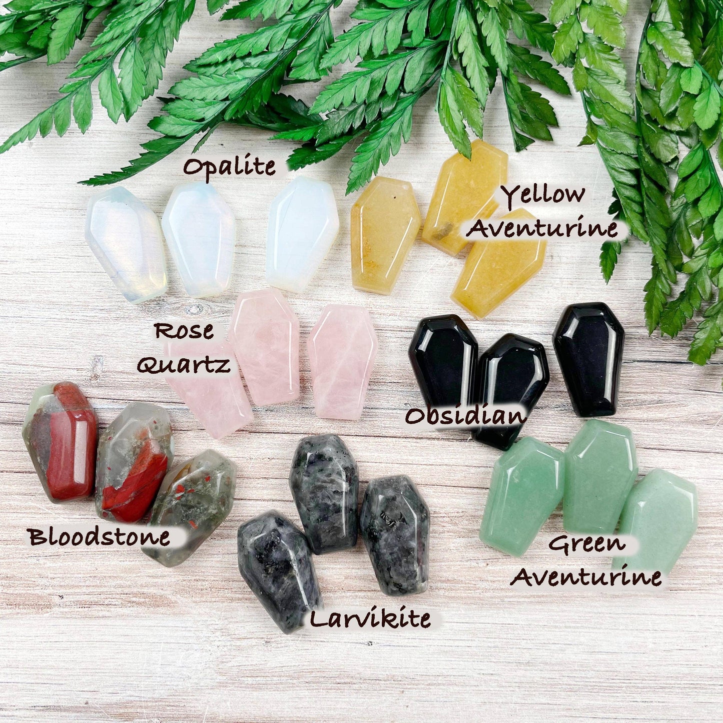 Mini Coffin Gemstone Pocket Stone: Obsidian