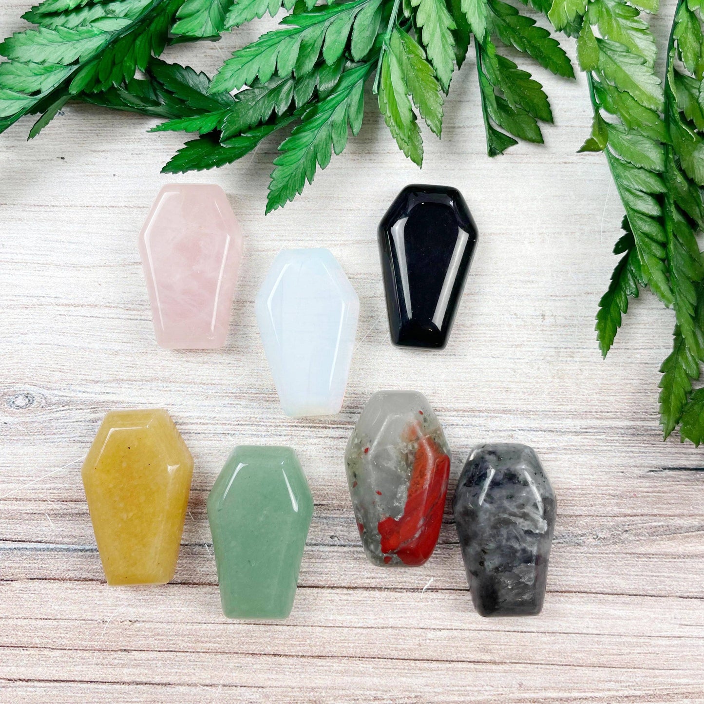 Mini Coffin Gemstone Pocket Stone: Obsidian