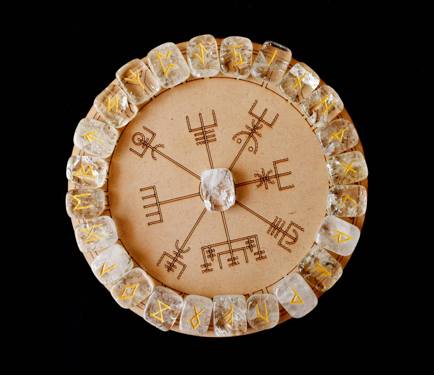 Futhark Rune Set| Clear Quartz | Rune Stones| Runic Crystals: Runes (SET 1)