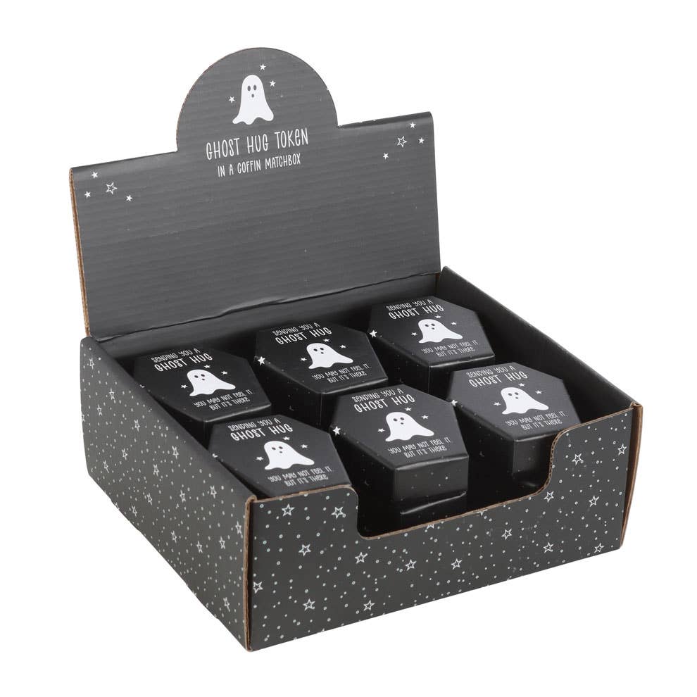 Set of 24 Halloween Ghost Hug Tokens in Display