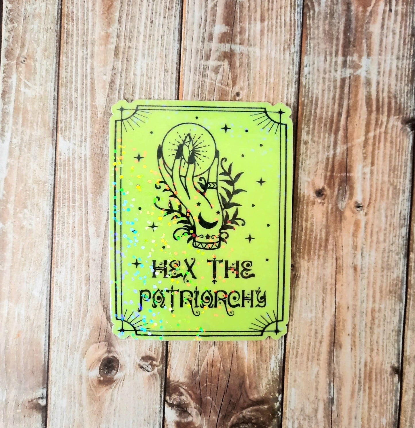 Hex The Patriarchy Sticker, Glow In The Dark Sticker: Lavender