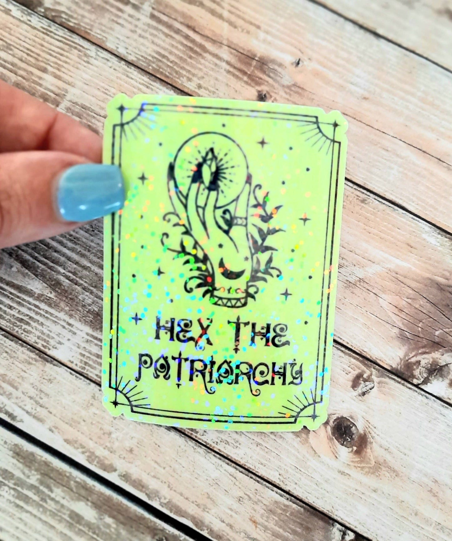 Hex The Patriarchy Sticker, Glow In The Dark Sticker: Lavender