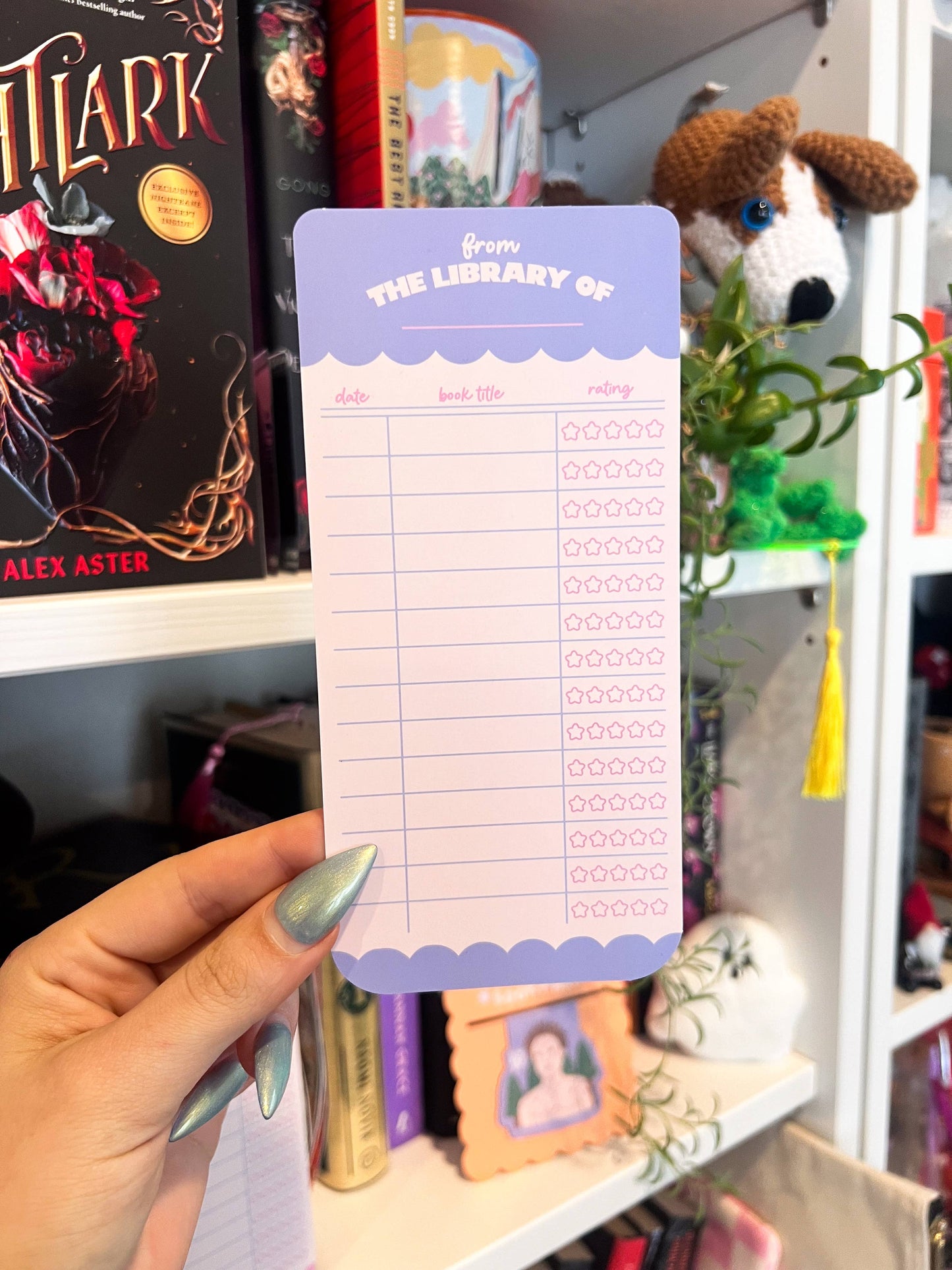 Book Rating Paper Bookmark: Pink