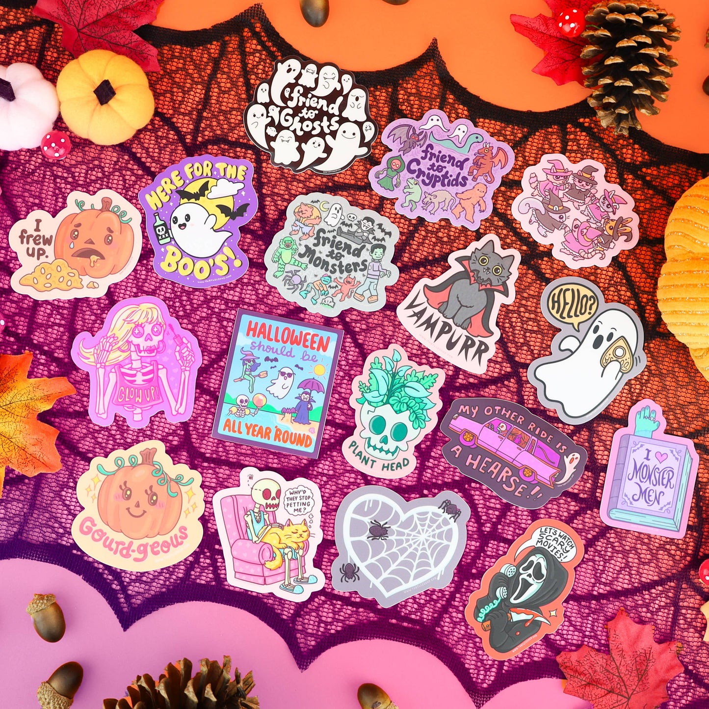 Witchy Critter Coven Witch Animals Halloween Vinyl Sticker