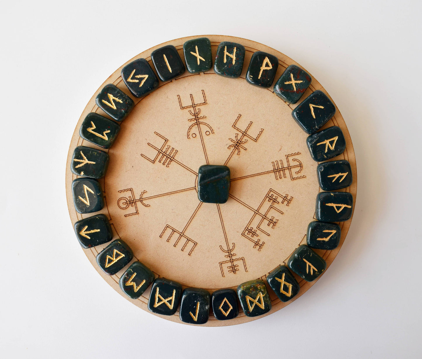 Futhark Rune Set | Bloodstone | Rune Stones | Runic Crystals: Runes (SET 1)