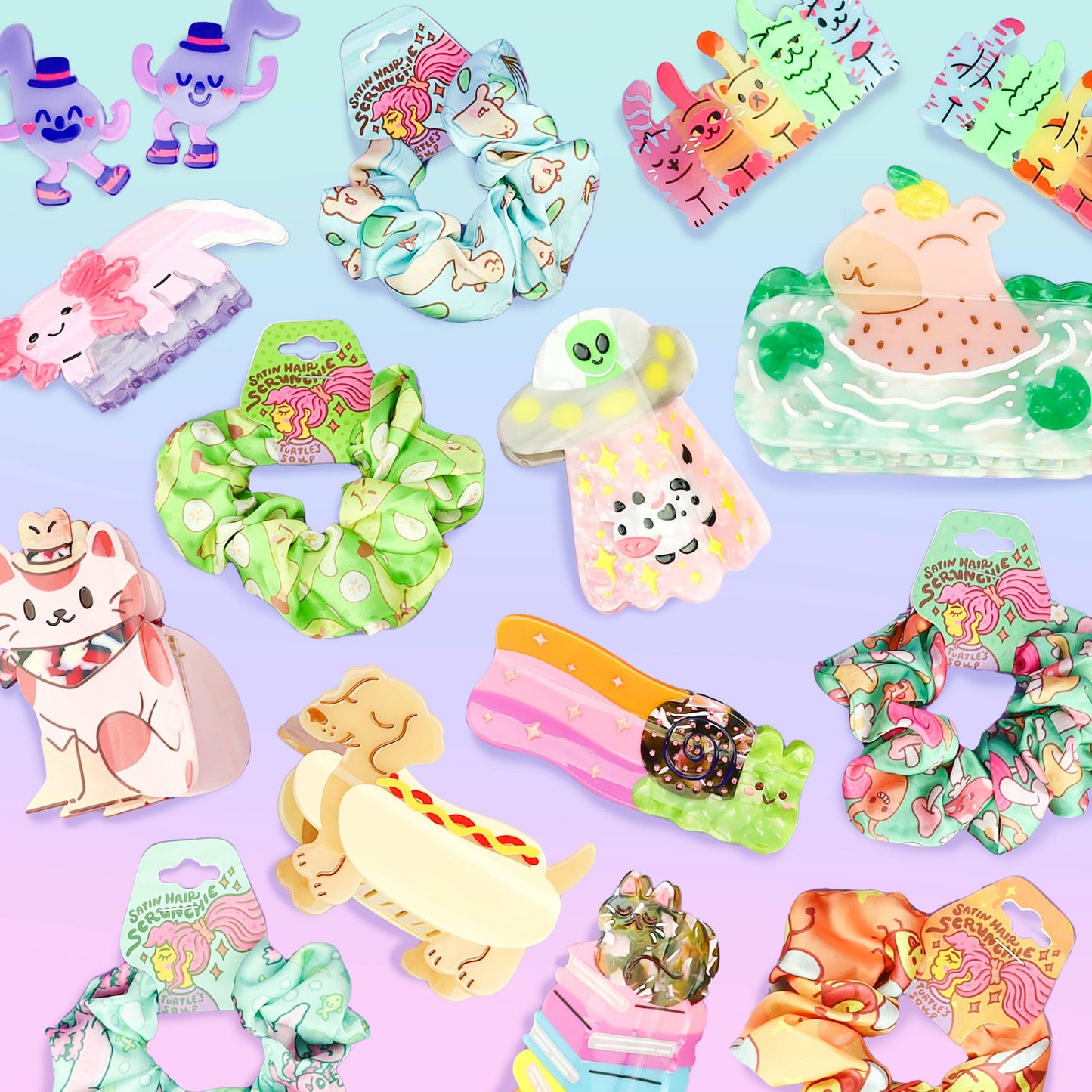 Alien UFO Hair Claw, Cute Hair Accessories, Funny Hair Clips: Acetate