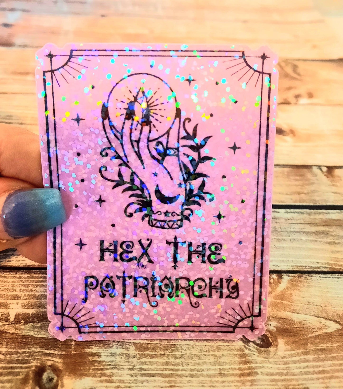 Hex The Patriarchy Sticker, Glow In The Dark Sticker: Lavender