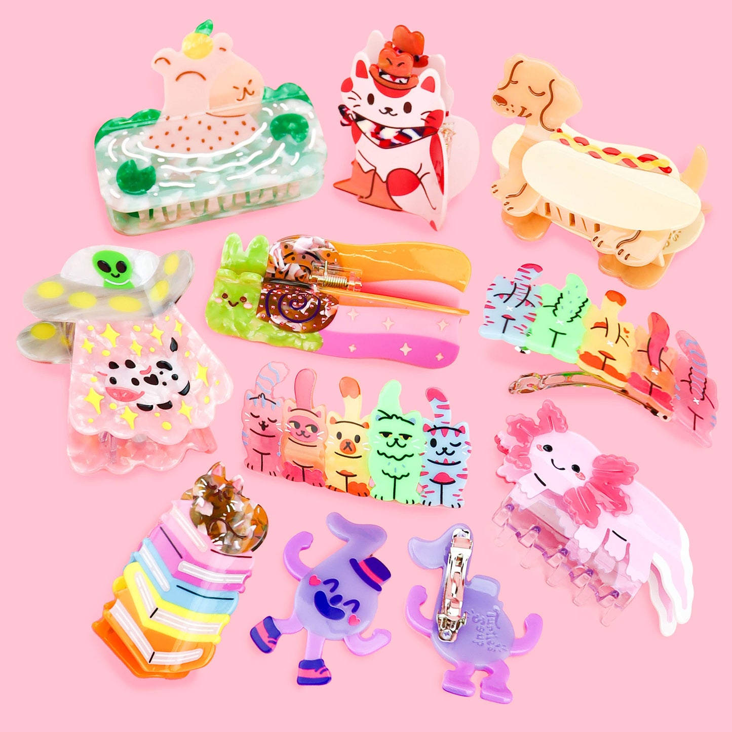 Alien UFO Hair Claw, Cute Hair Accessories, Funny Hair Clips: Acetate