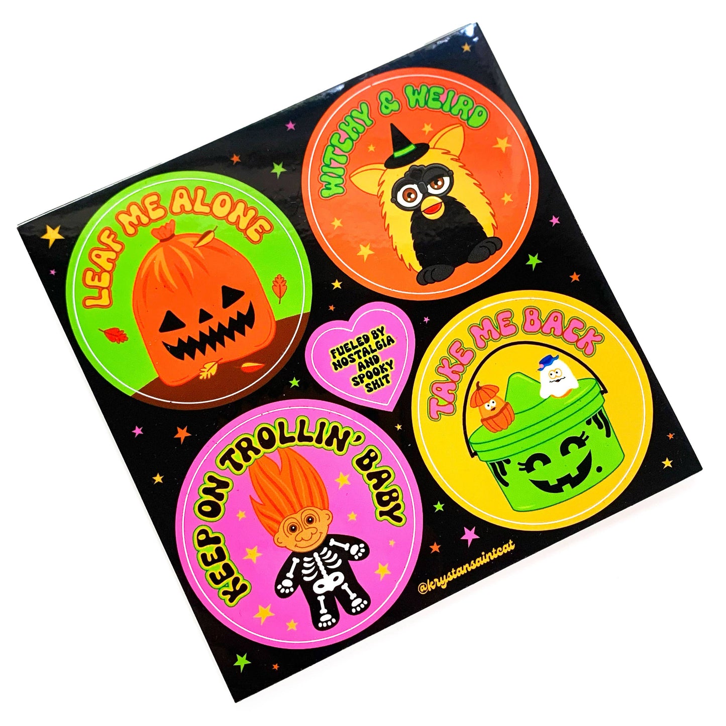 Spooky Nostalgia Halloween 80s 90s Vinyl Sticker Sheet
