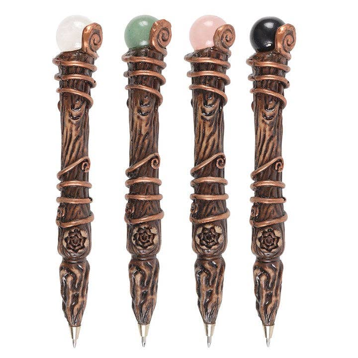 Set of 16 Crystal Wand Pens in Display