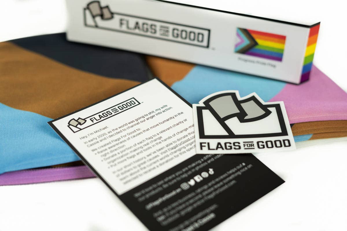 Progress LGBTQ+ Pride Flag: (M) 2ft x3ft Single-Sided with Grommets