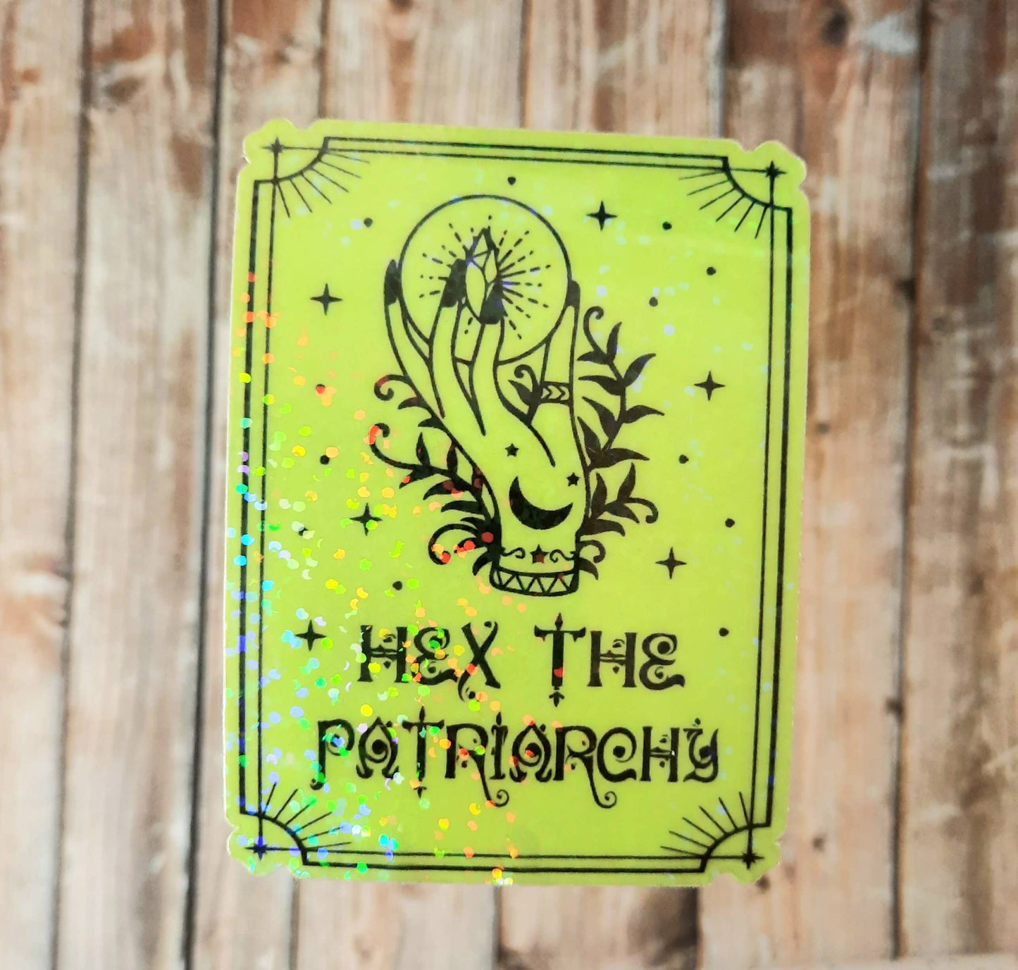 Hex The Patriarchy Sticker, Glow In The Dark Sticker: Lavender