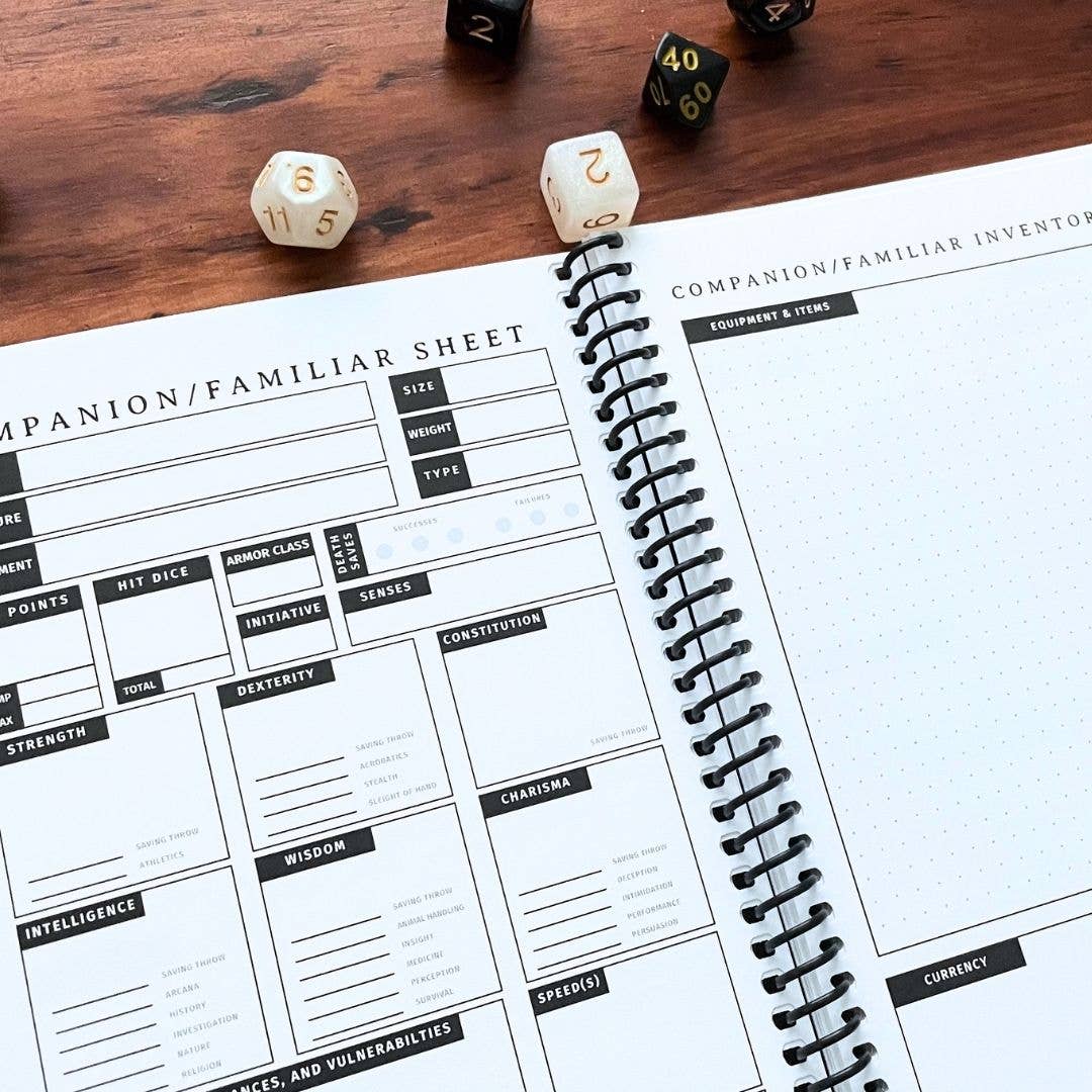 5e Player Campaign Journal for Dungeons and Dragons (D&D)