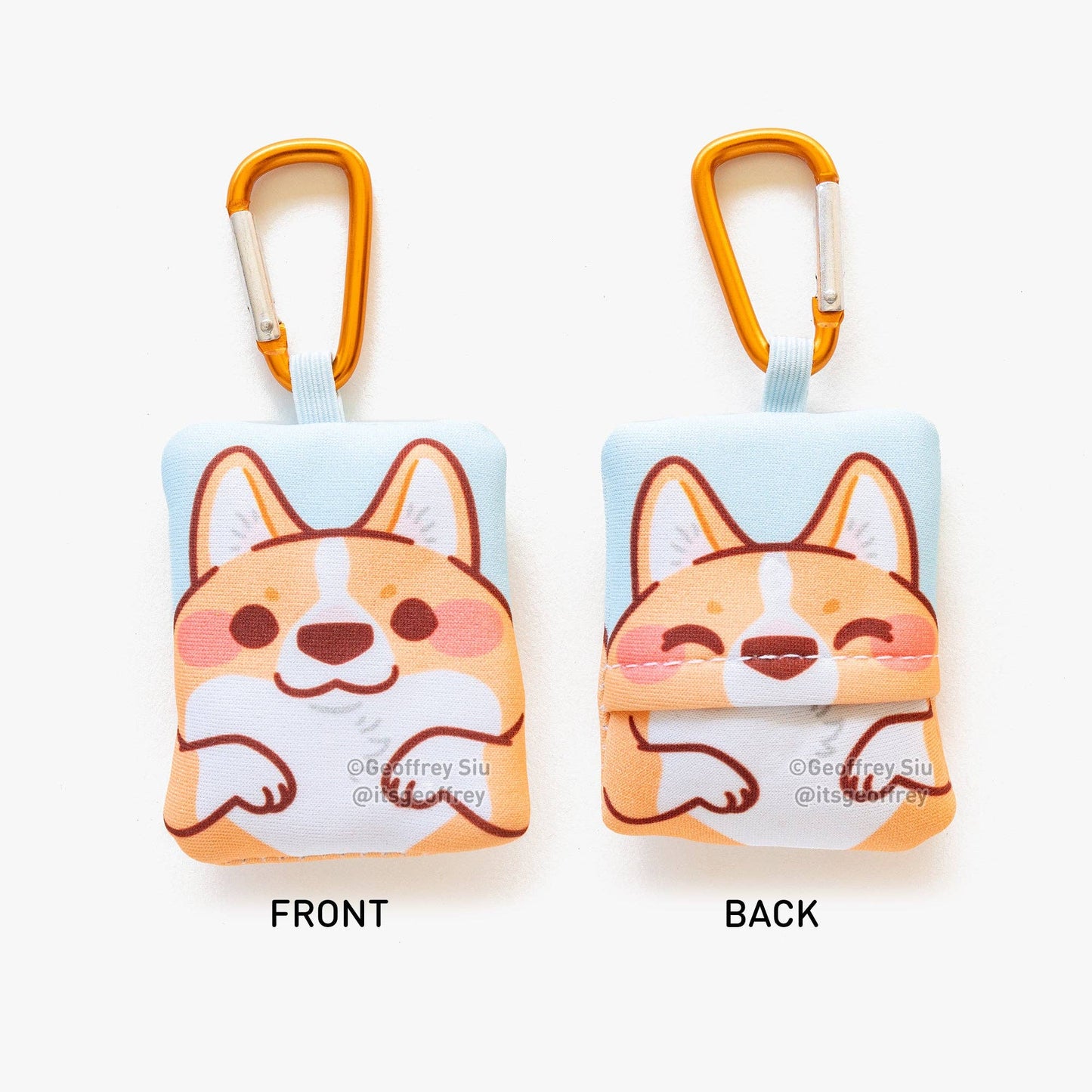 Cheddar the Corgi Microfiber Cloth Keychain: A-Grade