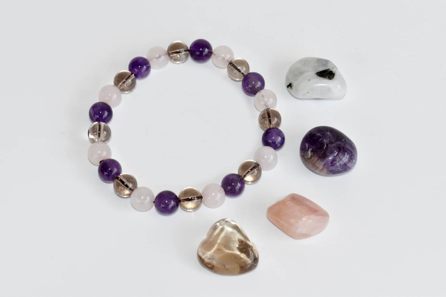 GRIEF Support Relief Crystal Set, Crystal Healing Grief Kit: SET2 (Tumbles+ Bracelet)