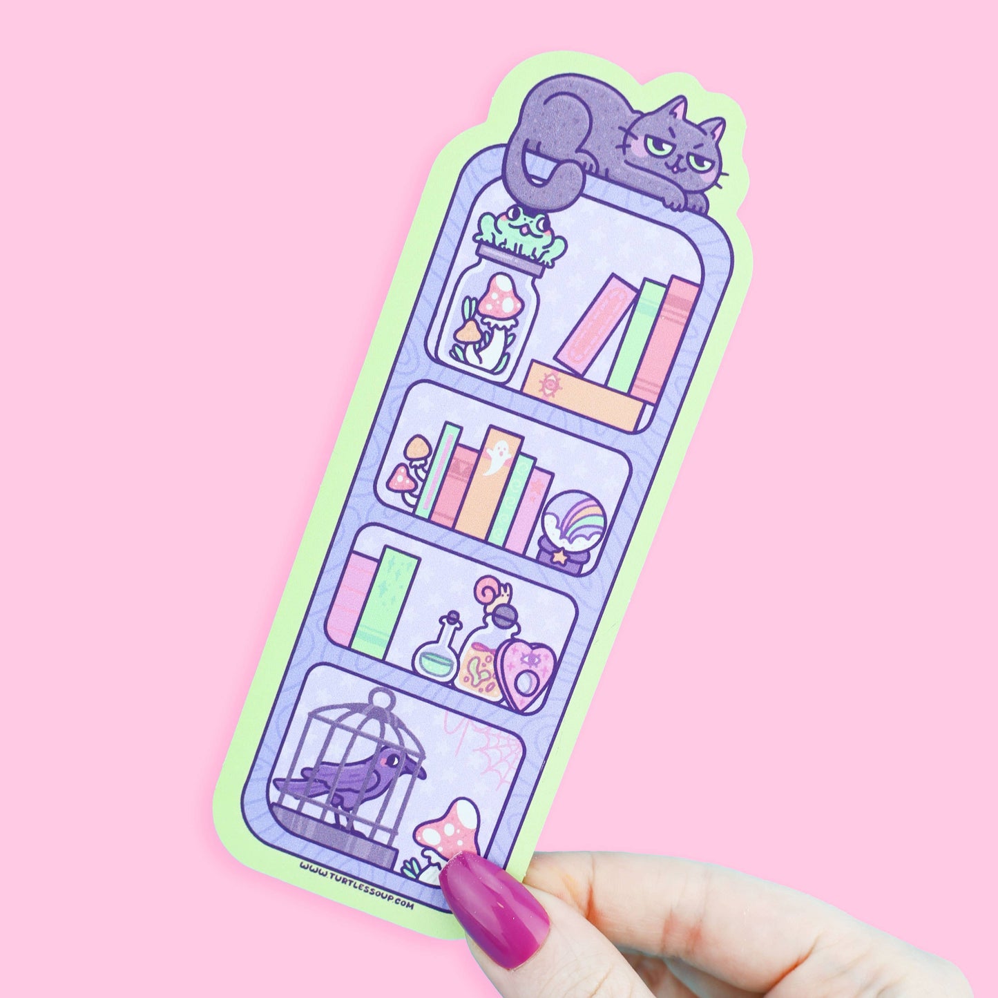 Witchy Bookshelf, Halloween, Cute, Bookmark with Tassel