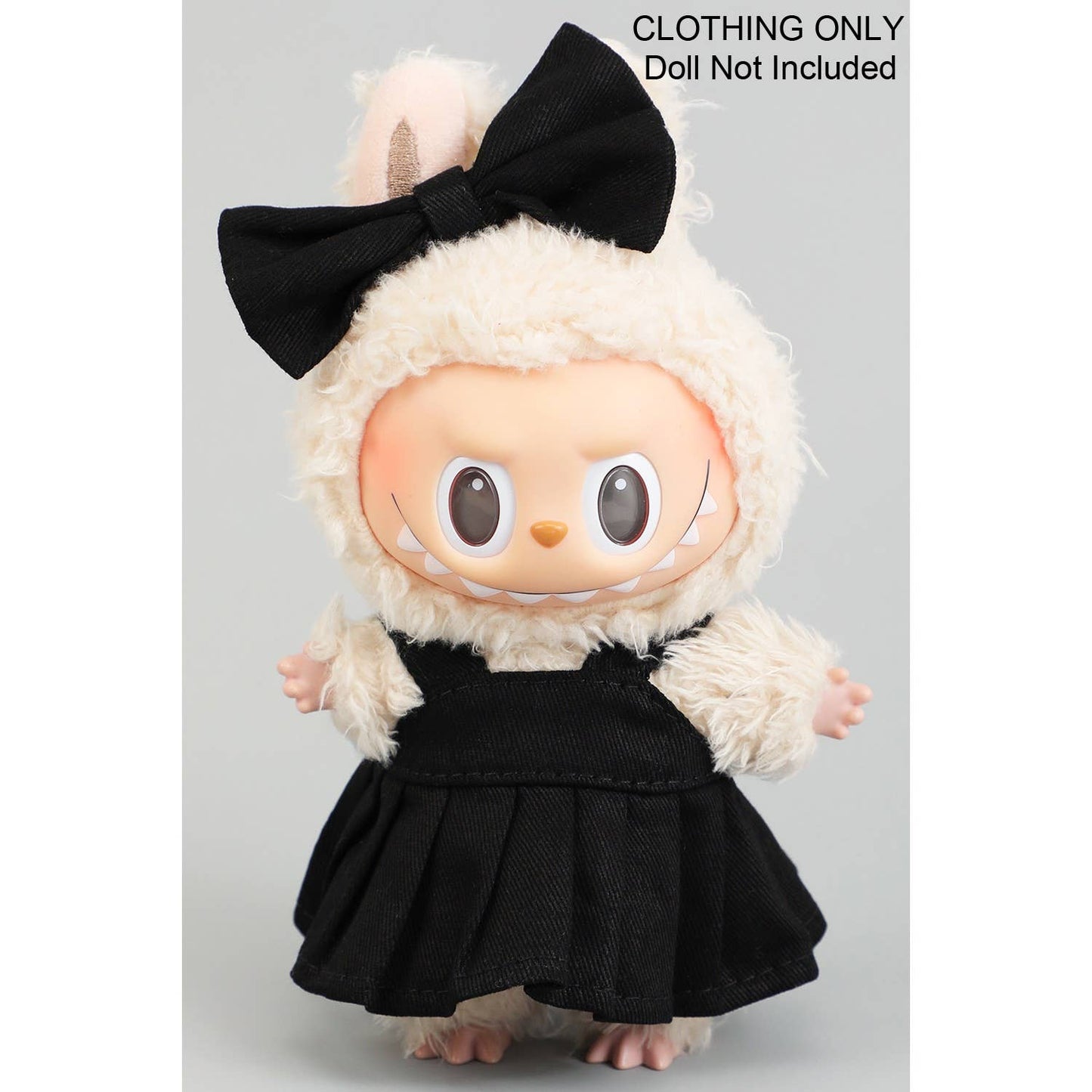 PLEATED DRESS WITH MATCHING BOW LABUBU OUTFIT ONLY: YELLOW / 1 SIZE