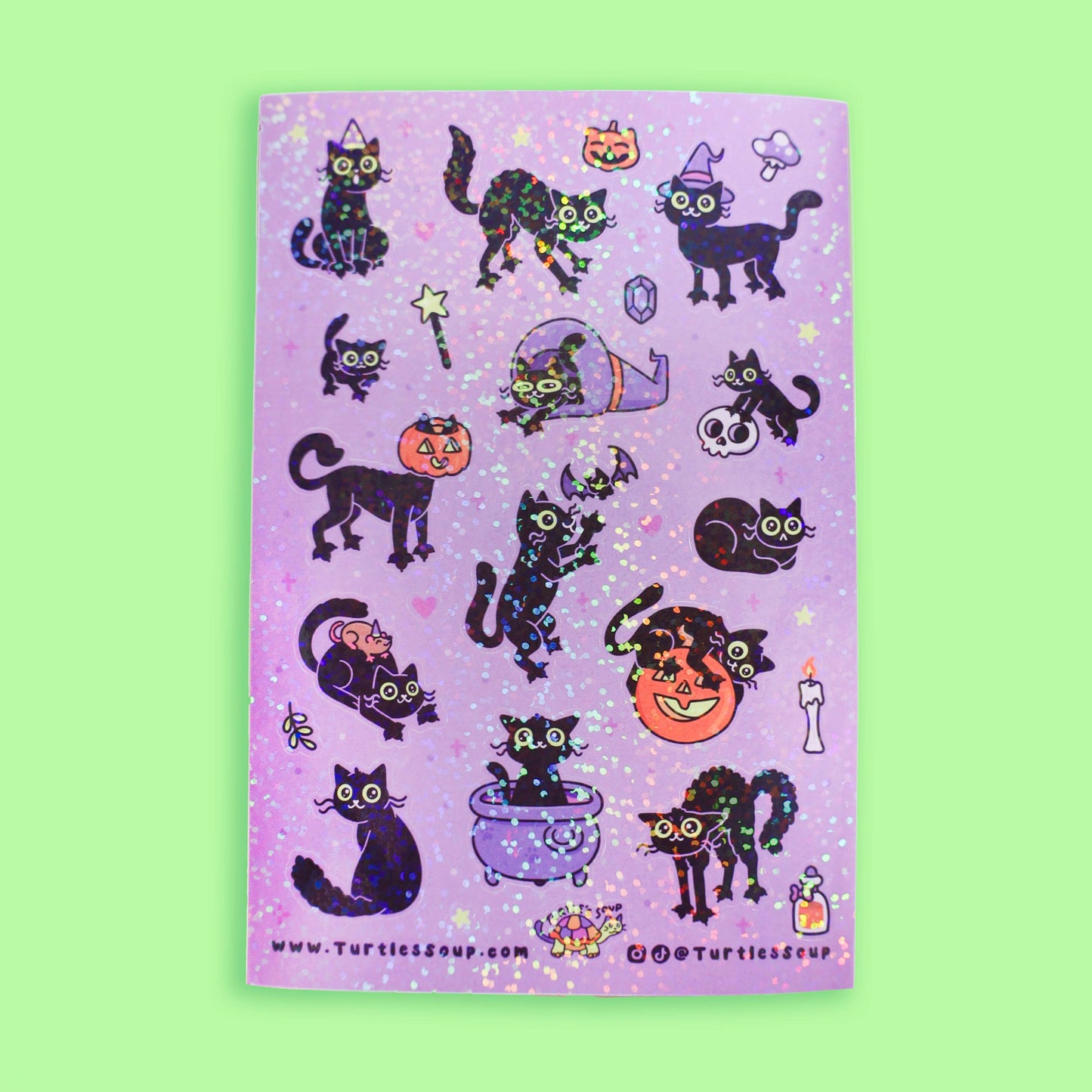 Black Cats Halloween Vinyl Sticker Sheet