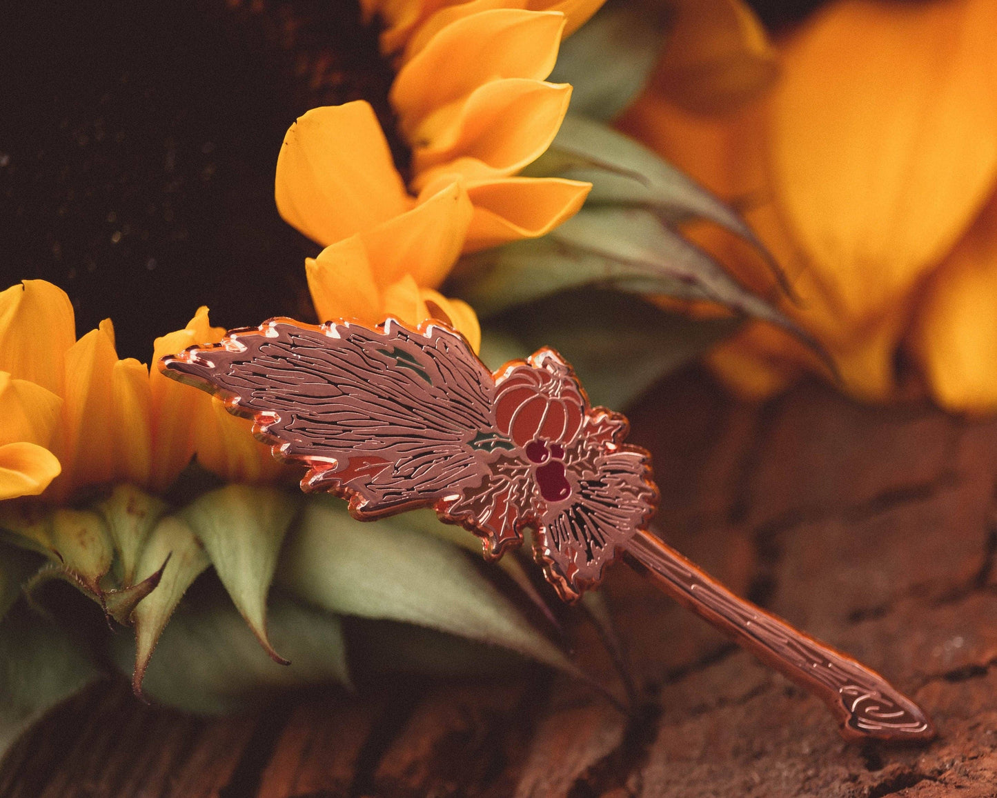 Mabon Witch's Broom - Enamel Pin