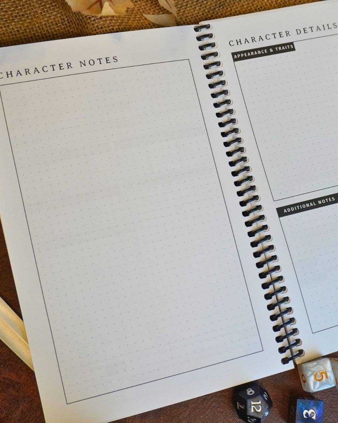 Dungeon Codex Shadowdark RPG Character Journal: One Set of Mystery Dice with Bottle