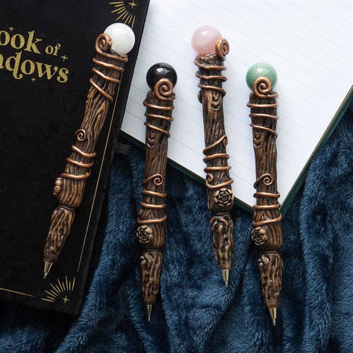 Set of 16 Crystal Wand Pens in Display