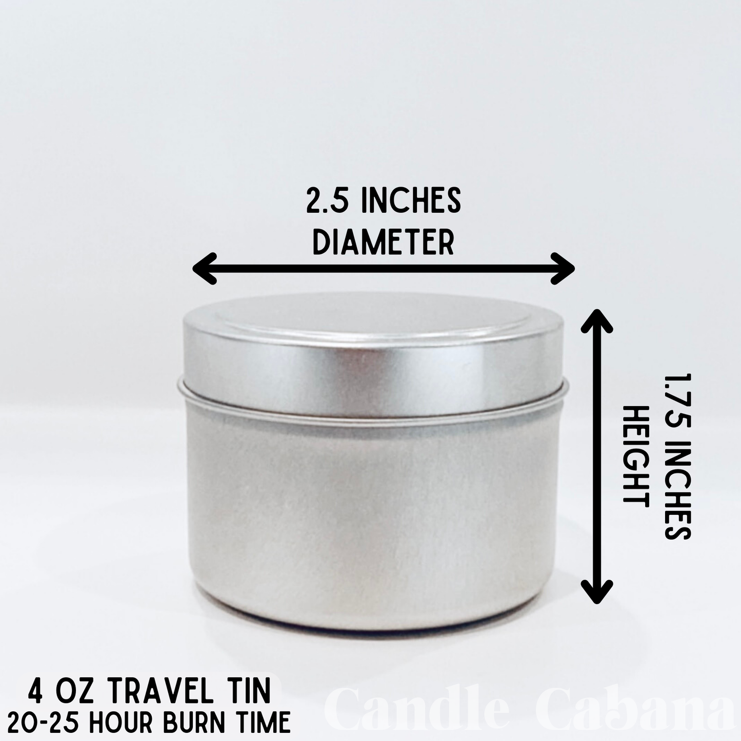 4oz Unlabeled Travel Tin Soy Candle - Private Label - Bulk: Morning Matcha