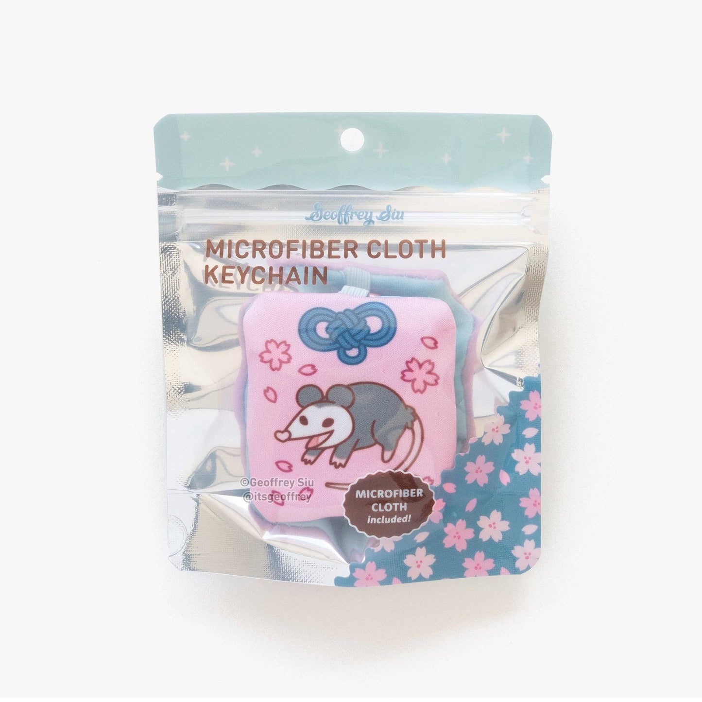 Cherry 'Possum Microfiber Cloth Keychain: A-Grade
