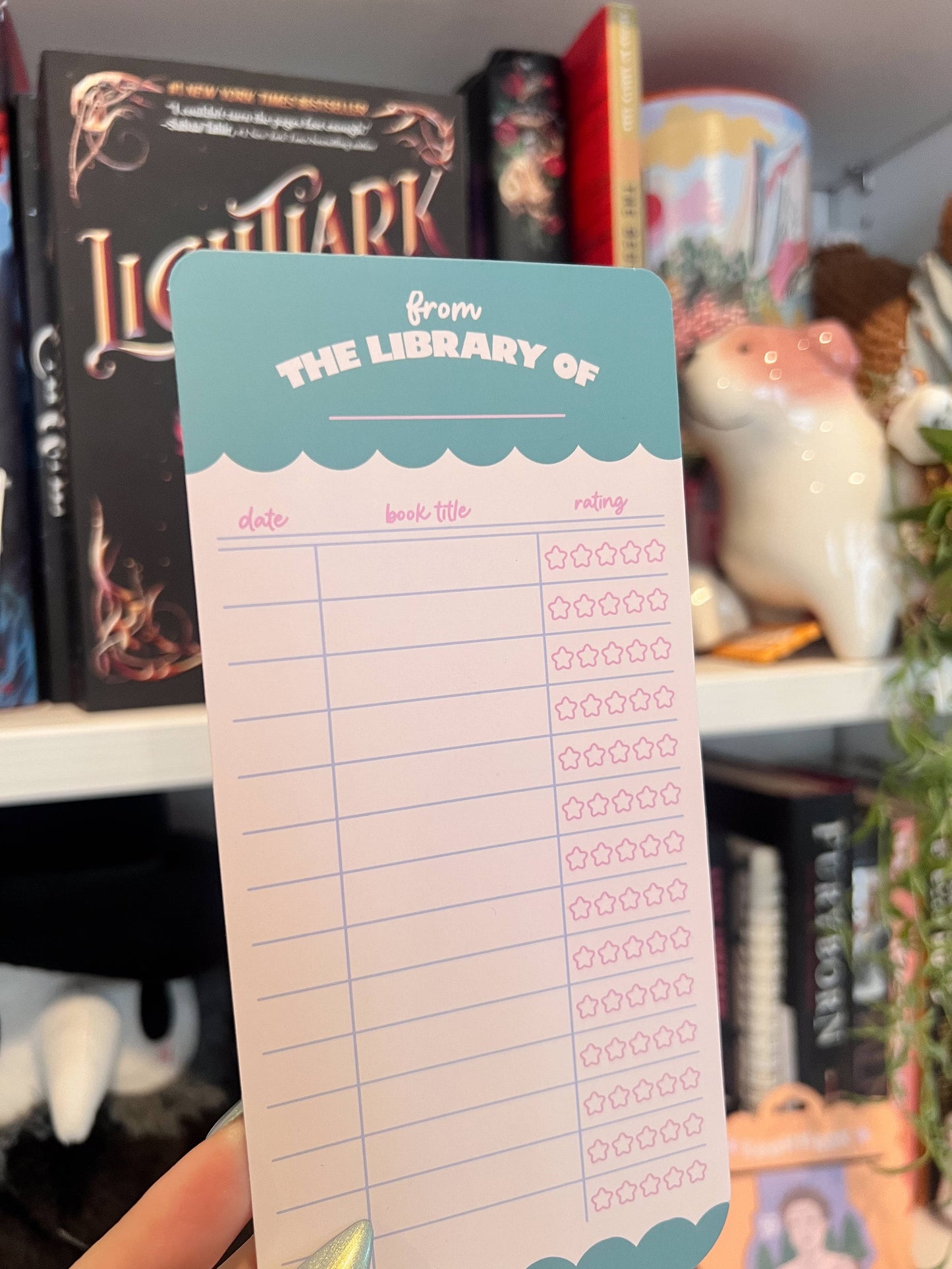 Book Rating Paper Bookmark: Pink