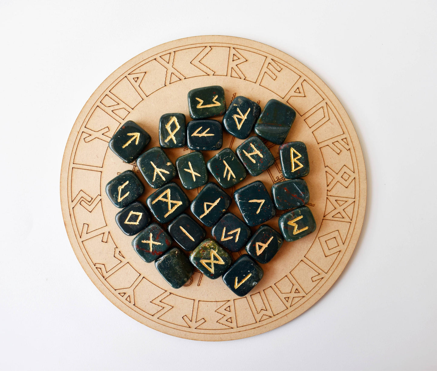 Futhark Rune Set | Bloodstone | Rune Stones | Runic Crystals: Runes (SET 1)