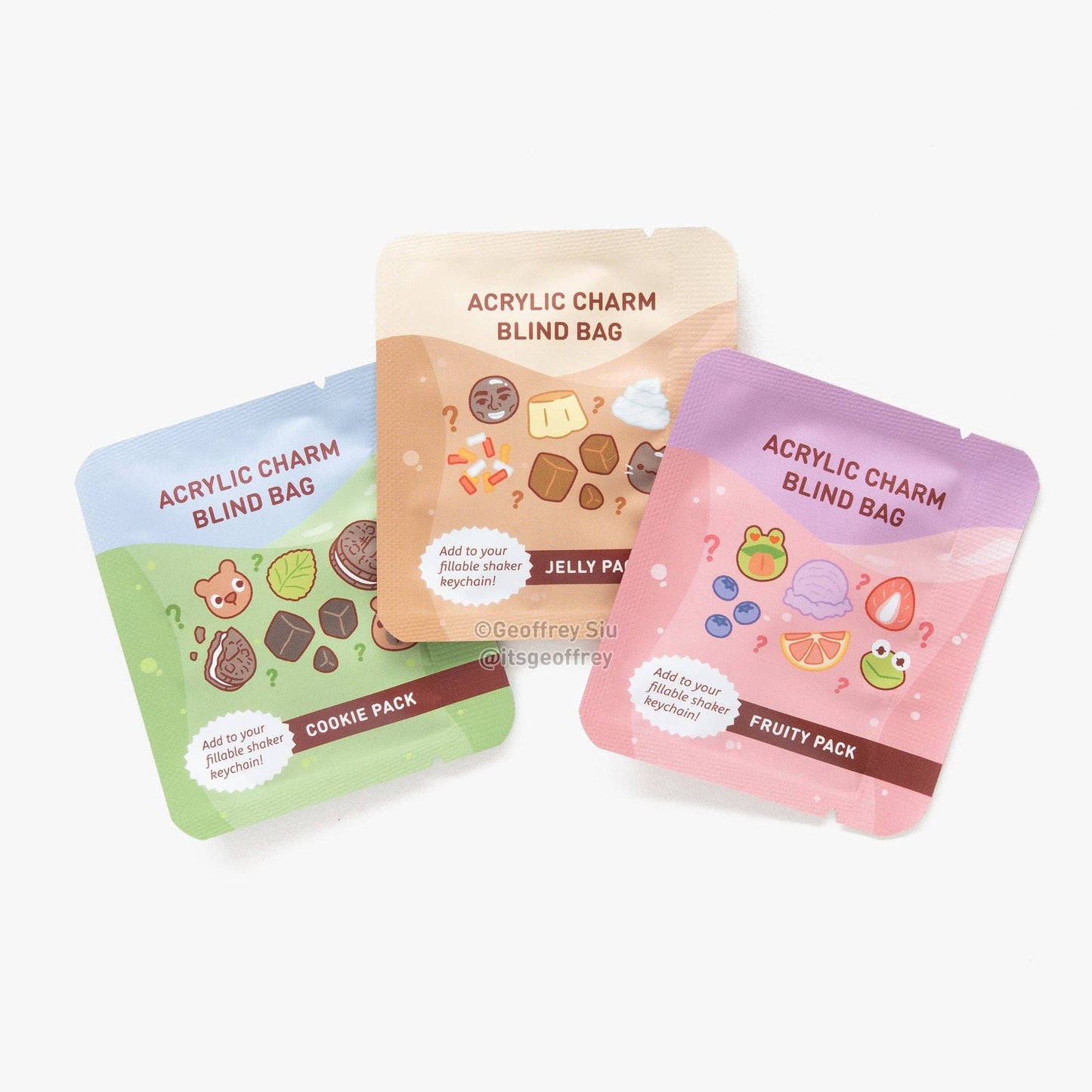 Boba Topping Fillable Keychain Charms Blind Booster Packs: Fruity Pack