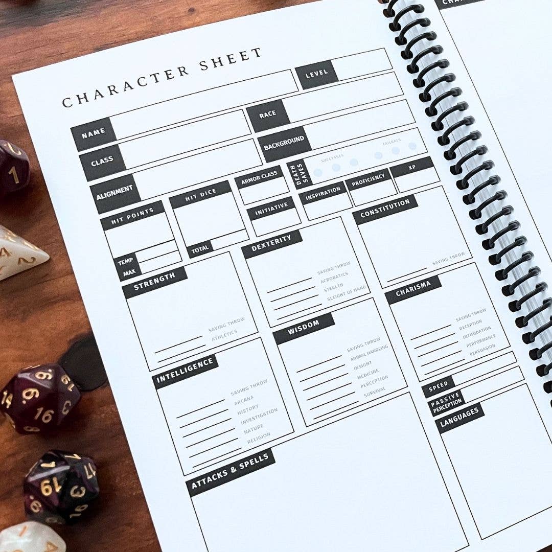 5e Player Campaign Journal for Dungeons and Dragons (D&D)