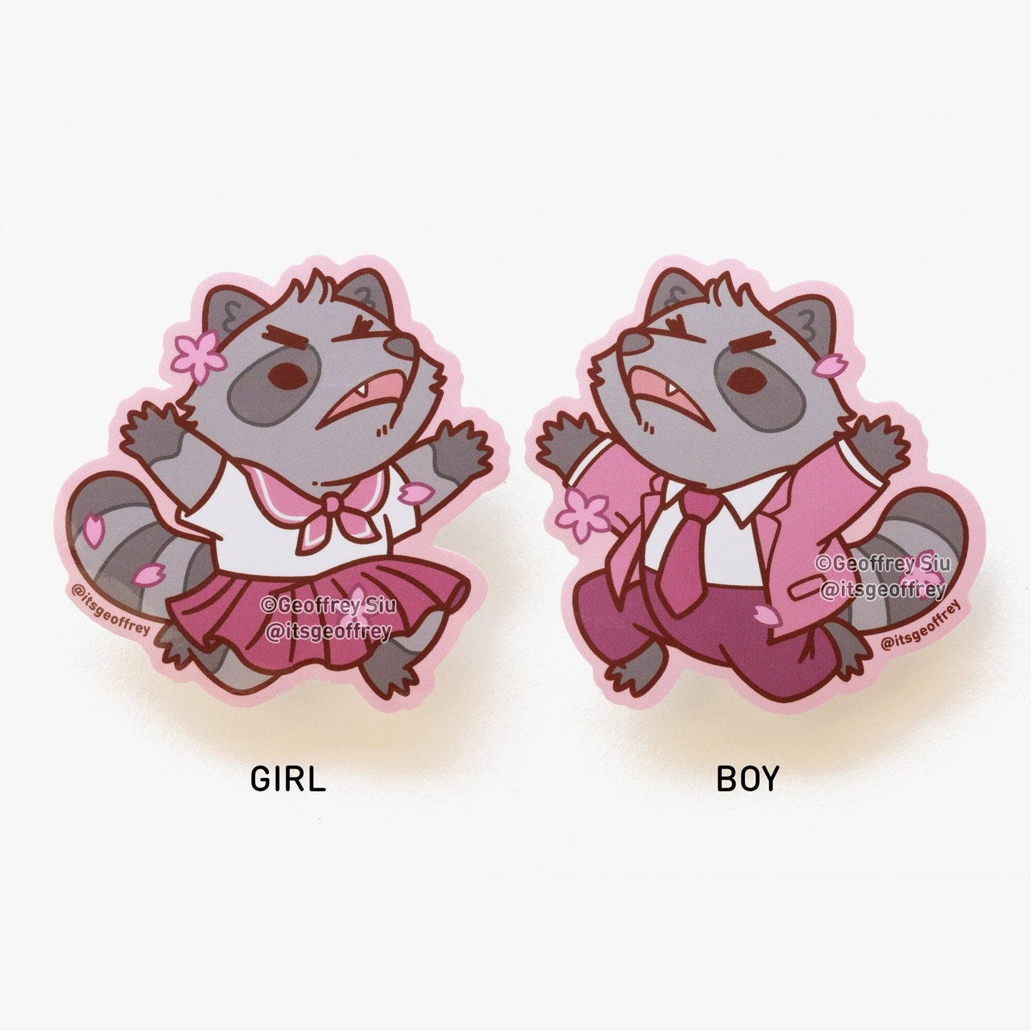 Sakura-Kun Vinyl Stickers: Girl