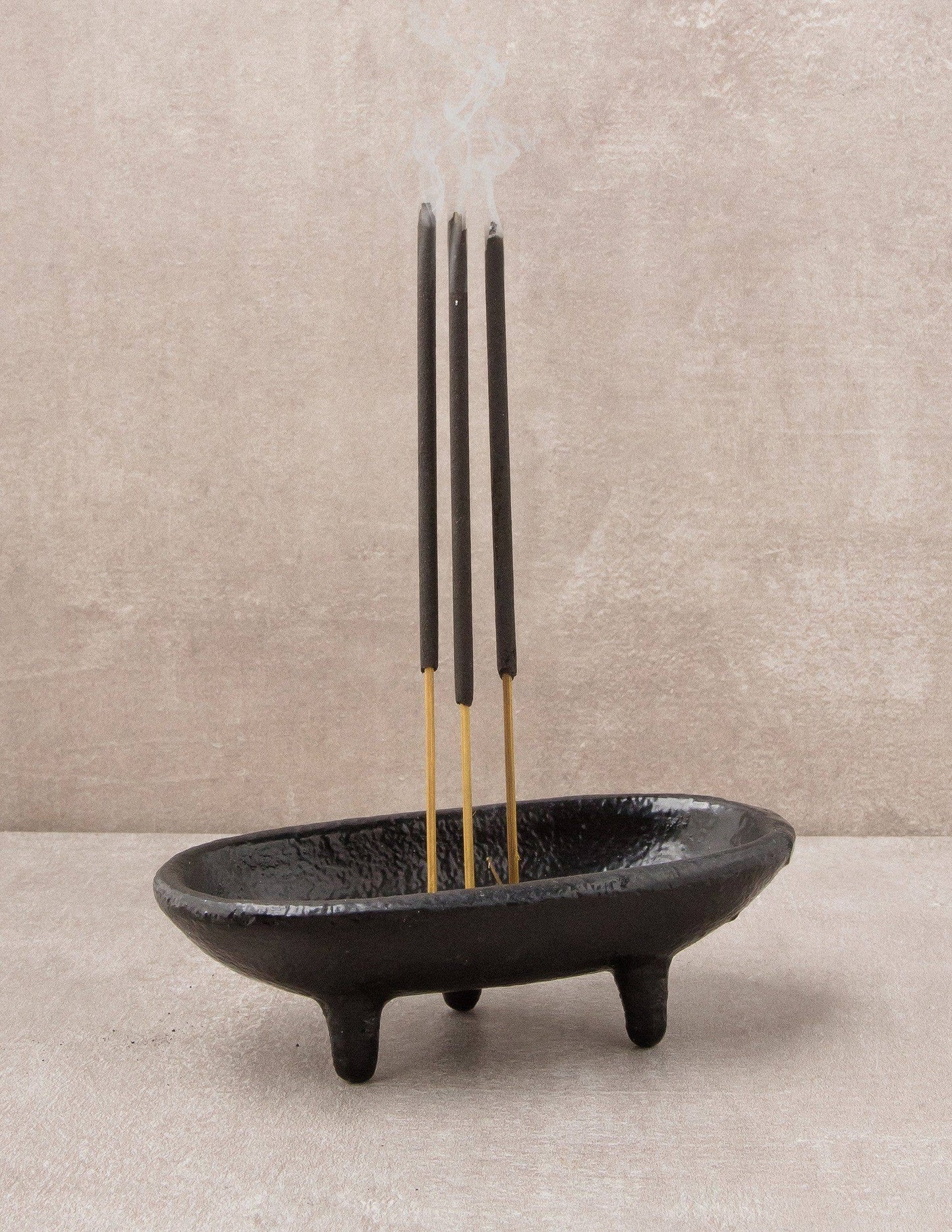 Cast Iron Oval Smudge Dish + Incense Burner