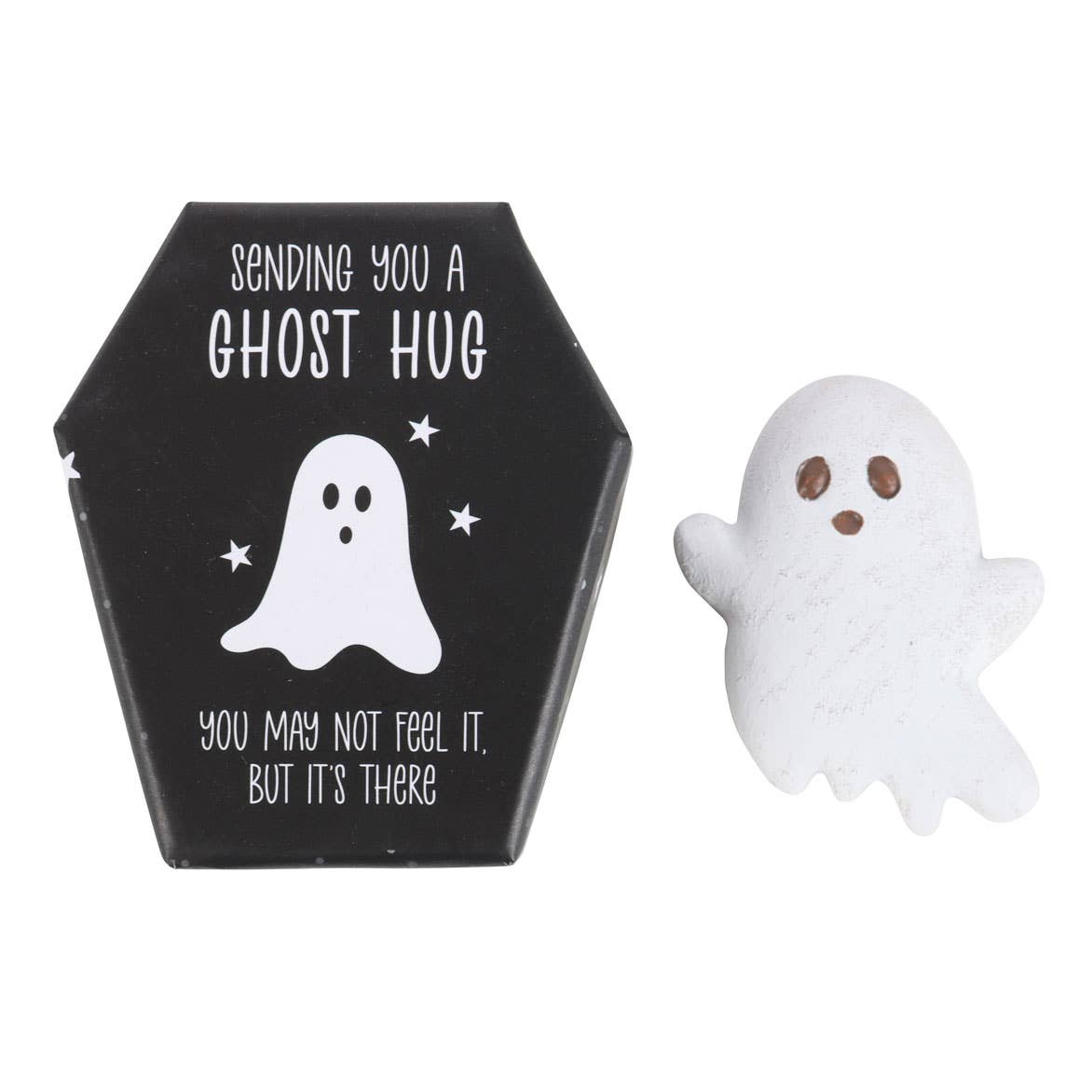 Set of 24 Halloween Ghost Hug Tokens in Display
