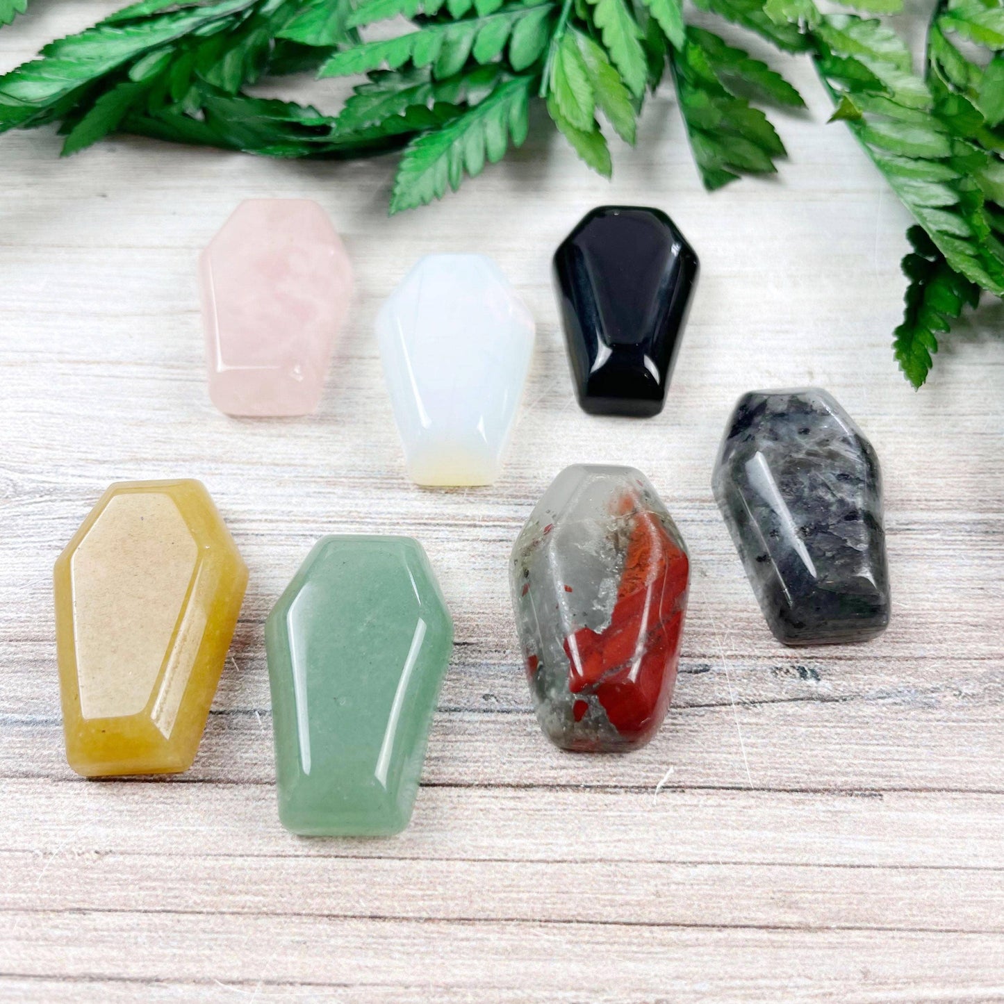 Mini Coffin Gemstone Pocket Stone: Obsidian
