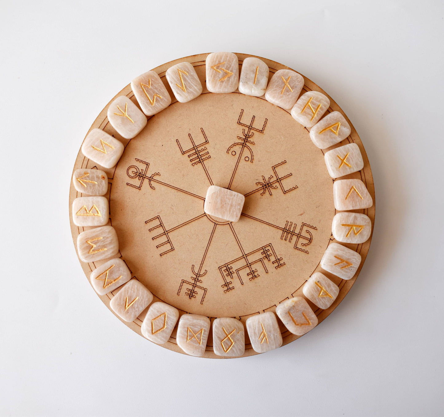 Futhark Rune Set | Moonstone | Rune Stones | Runic Crystals: Runes (SET 1)